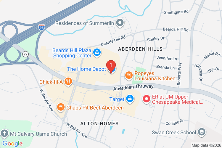 Map showing HOME DEPOT #2510 location