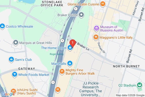 Map showing HOME DEPOT #6839 location