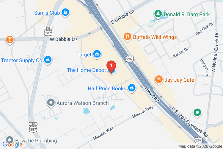 Map showing HOME DEPOT #6568 location