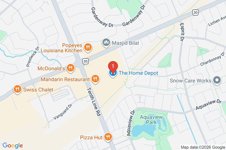 Map showing HOME DEPOT CAN #7118 location