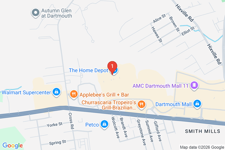 Map showing HOME DEPOT #2673 location