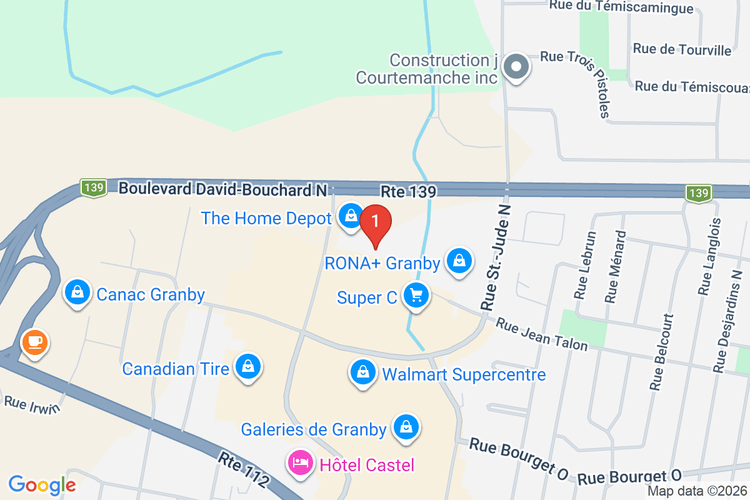 Map showing HOME DEPOT CAN #7188 location