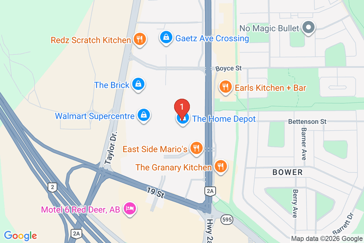 Map showing HOME DEPOT CAN #7131 location
