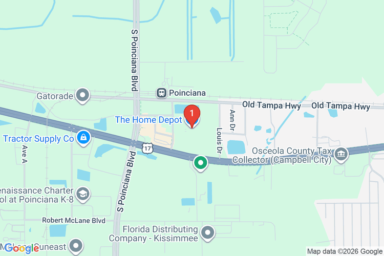 Map showing HOME DEPOT #6851 location