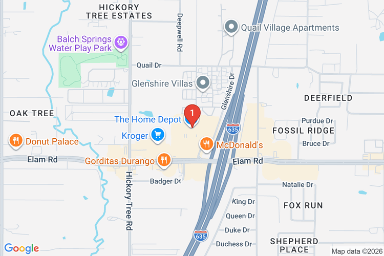 Map showing HOME DEPOT #0555 location
