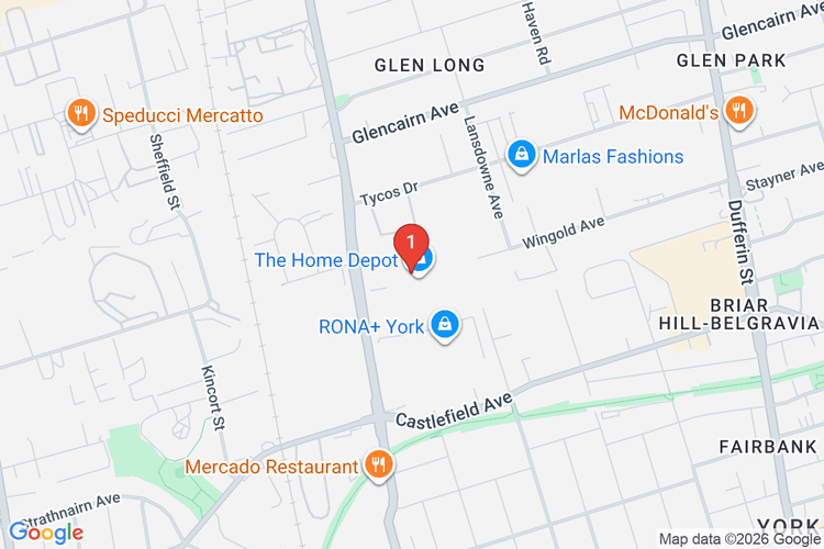 Map showing HOME DEPOT CAN #7134 location