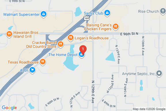 Map showing HOME DEPOT #8922 location