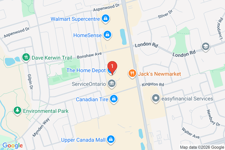 Map showing HOME DEPOT CAN #7030 location