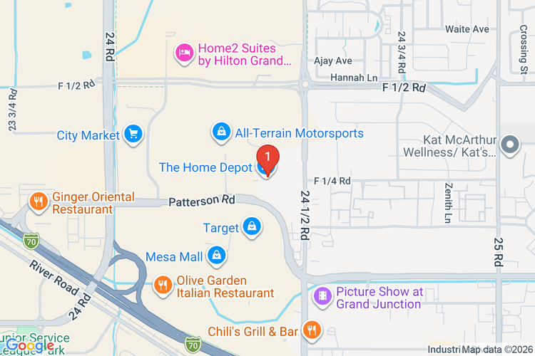 Map showing HOME DEPOT #1513 location