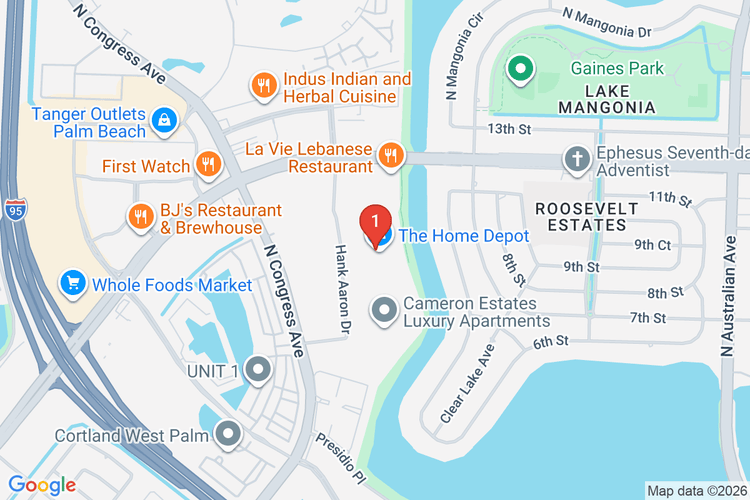 Map showing HOME DEPOT #6320 location
