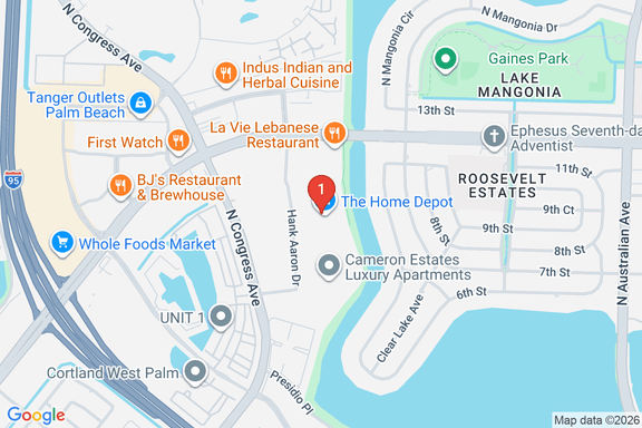 Map showing HOME DEPOT #6320 location