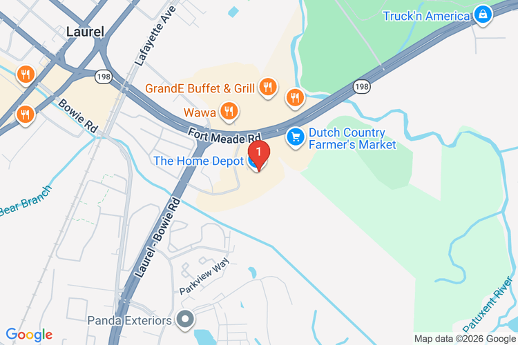 Map showing HOME DEPOT #2571 location