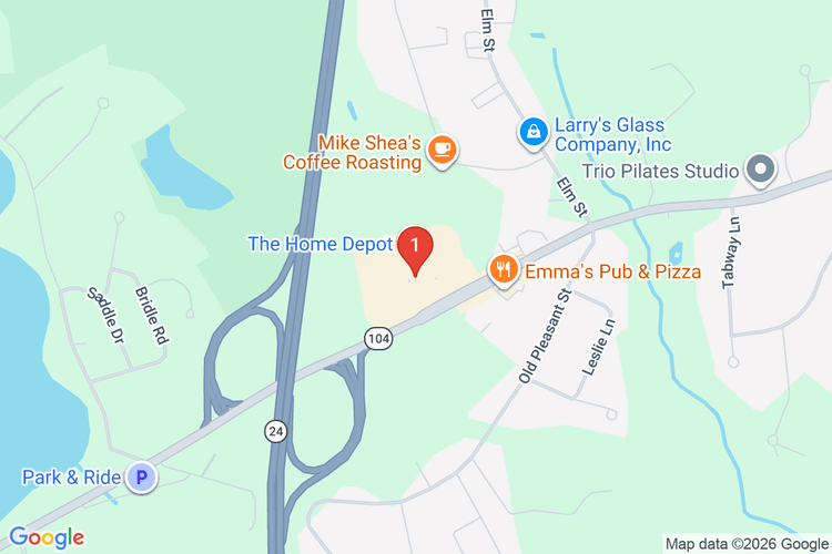 Map showing HOME DEPOT #2603 location