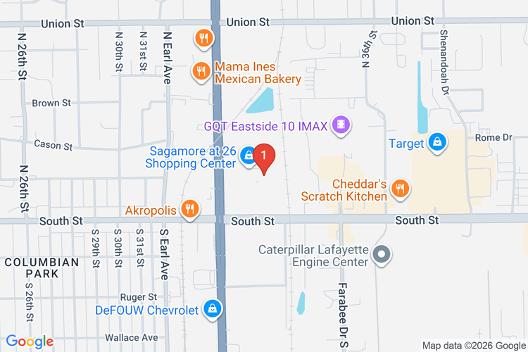 Map showing HOME DEPOT #2034 location