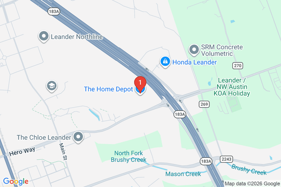 Map showing HOME DEPOT #1348 location