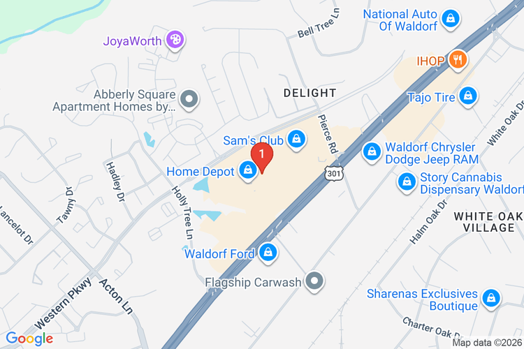 Map showing HOME DEPOT #2563 location