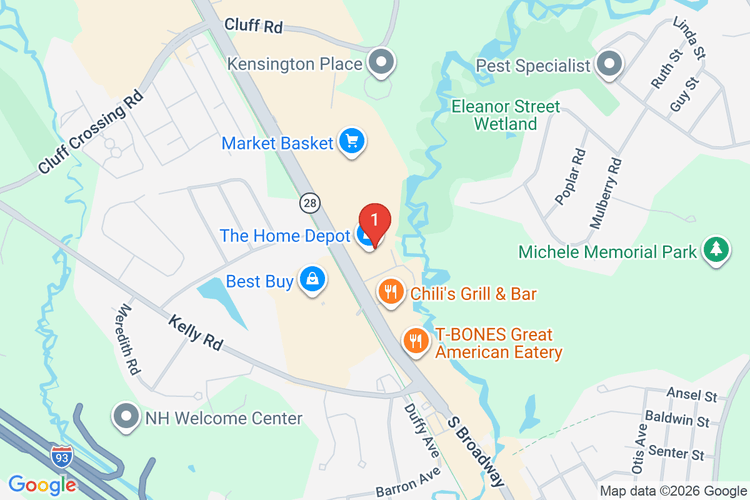 Map showing HOME DEPOT #3480 location