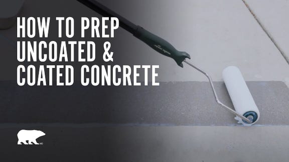 How to prep uncoated & coated concrete