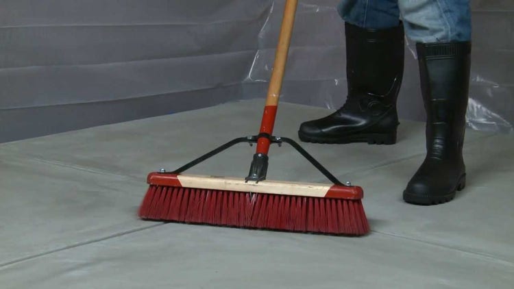 Preparation of coated concrete for sealers