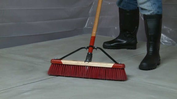 Preparation of coated concrete for sealers