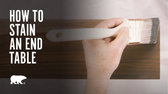 How to stain an end table with BEHR® Water-Based Stain & Poly In One