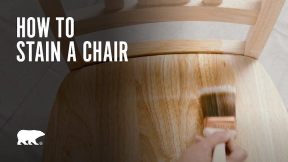 How to stain a chair with BEHR® Fast Drying Water-Based Wood Stain