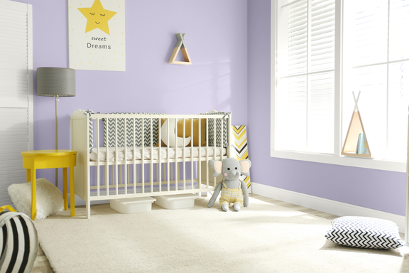 Classic kids' room with Fanciful walls and Polar Bear trim