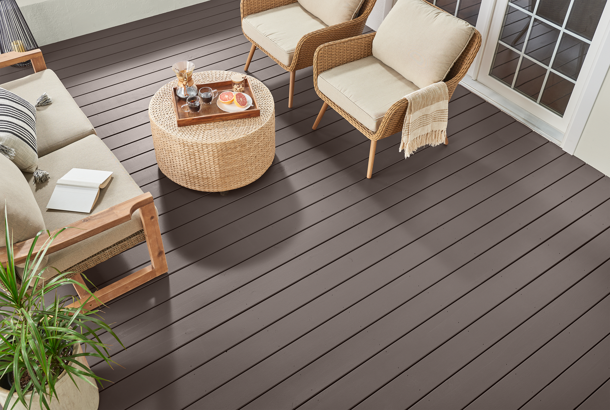 Outdoor Deck Featuring Exterior Stain Color of the Year Cordovan Brown